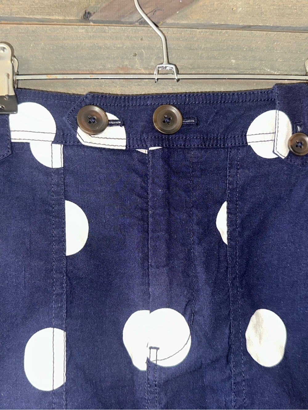 MAEVE Polka Dot Navy Shorts - Picture 3 of 8